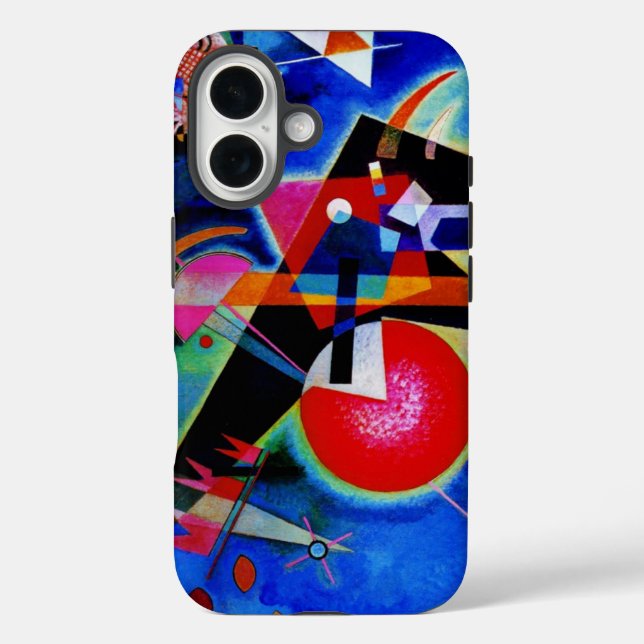 Coques Case-Mate iPhone Kandinsky en peinture Abstraite bleue (Verso)