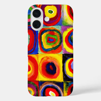 Coque Pour iPhone 16 Kandinsky Farbstudie Cercles Carré Quadrate Art