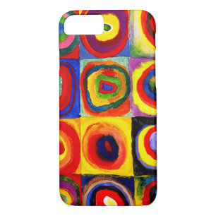 Coques Pour iPhone Kandinsky Farbstudie Cercles Carré Quadrate Art