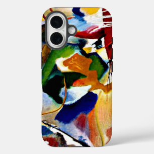 Coque Pour iPhone 16 Kandinsky - Peinture avec Centre Vert