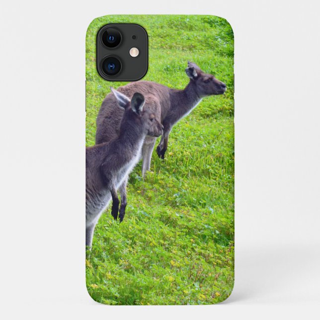 Coques Case-Mate iPhone Kangaroos australiens gris-sauvage, (Dos)