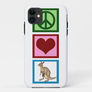 Coque Case-Mate Pour iPhone Kangourous d'amour de paix