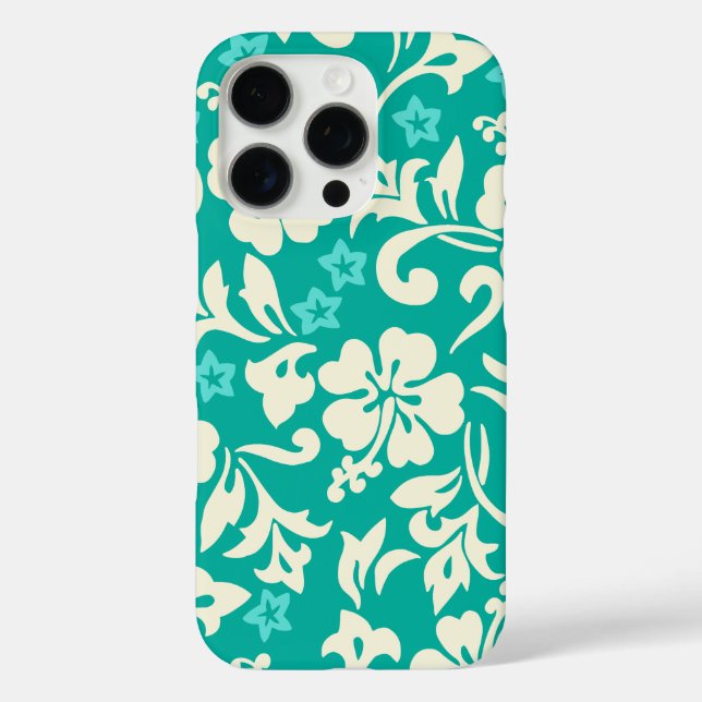 Coques Case-Mate iPhone Kapalua Pareau Hawaii Hibiscus Vert (Verso)