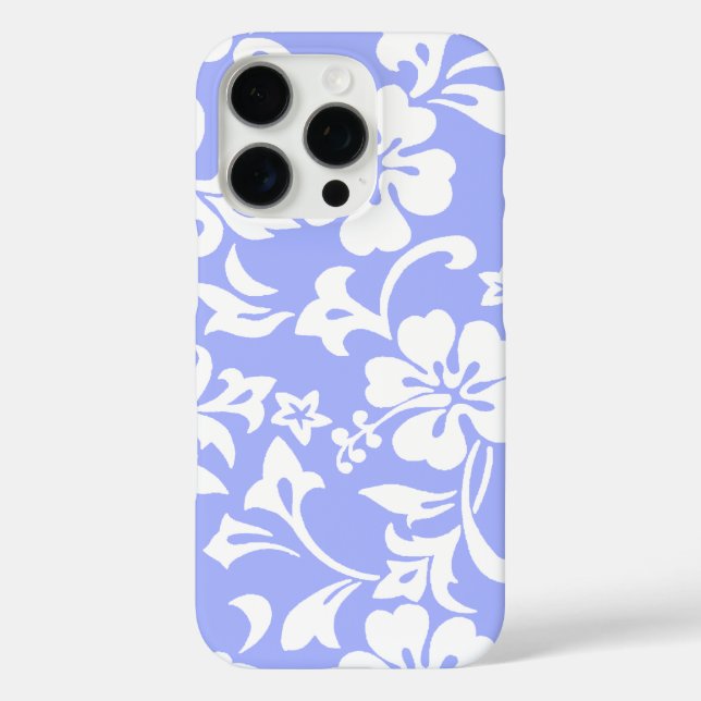 Coques Case-Mate iPhone Kapalua Pareau Hawaiian Hibiscus Periwinkle (Verso)