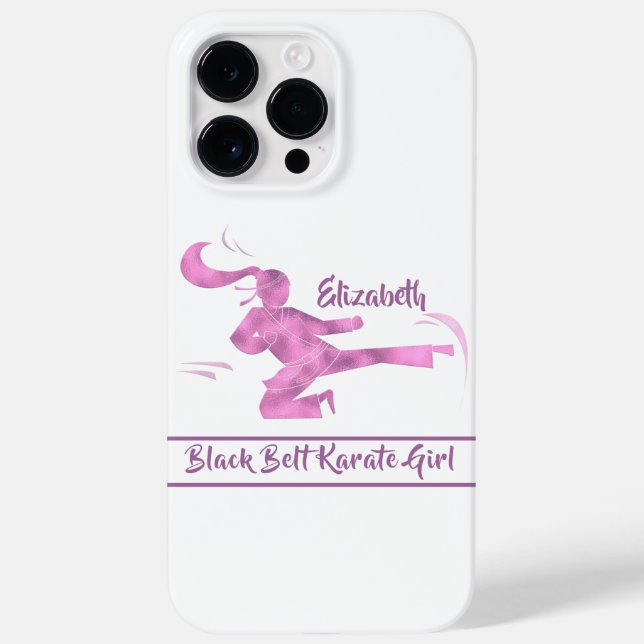 Coques Case-Mate iPhone Karate Girl rose violet moderne Japon Martial Art (Verso)