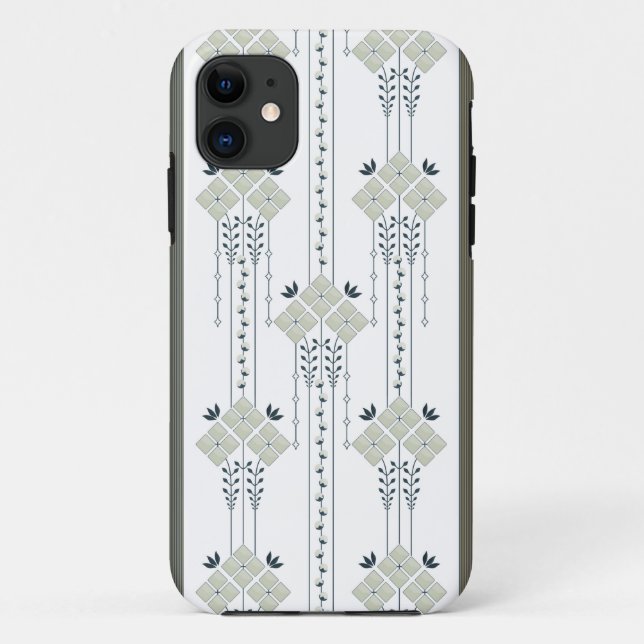 Coques Case-Mate iPhone Karo fleurs et boucles motif (Dos)