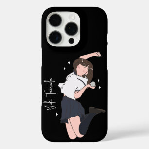Coques iPhone 16 Pro Kawai Jumping Girl Personnalisable