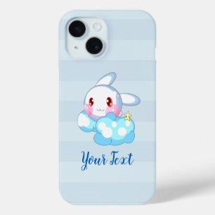 Coque Pour iPhone 15 Kawaii Bunny, Cloud & Star Custom