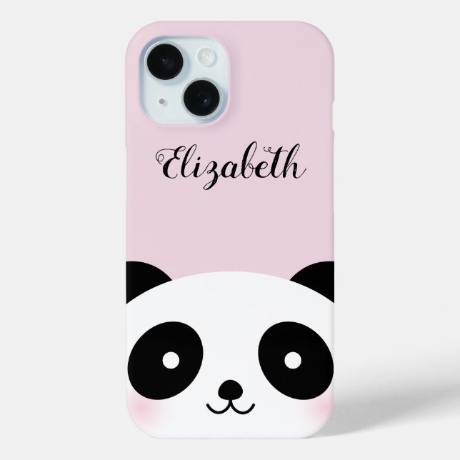 Coques Case-Mate iPhone Kawaii Cute Cartographie Panda Bear Nom personnali (Verso)