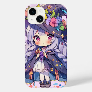 Coque Pour iPhone 14 Kawaii Floral Loli Witch