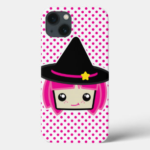 iPhone 13 Coque Kawaii Pink Haired Witch iPad Air Case