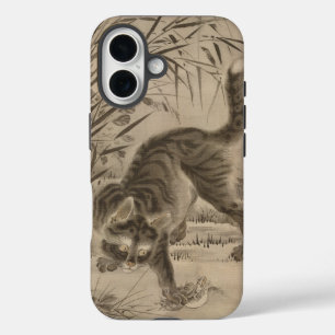 Coque Pour iPhone 16 Kawanabe Kyosai Chat attraper une grenouille Art j