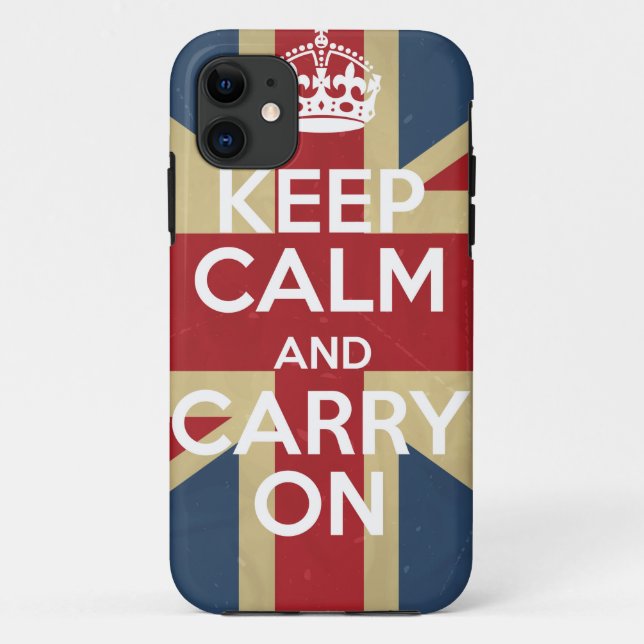 Coques Case-Mate iPhone Keep Calm and Carry (Dos)