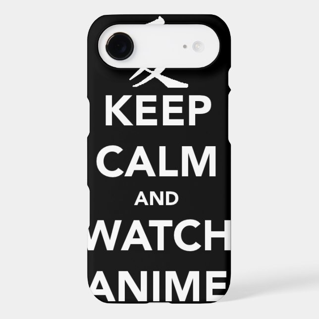 Coques Case-Mate iPhone Keep Calm and Watch Anime (Verso)