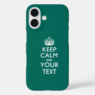 Coque Pour iPhone 16 KEEP CALM personnalisé et votre texte