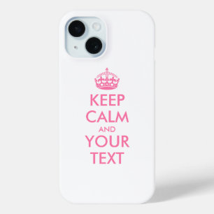 Coque Pour iPhone 15 KEEP CALM personnalisé et votre texte