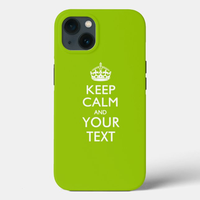Coques Case-Mate iPhone KEEP CALM personnalisé et votre texte (Verso)