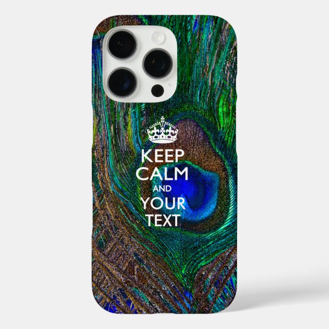 Coques Case-Mate iPhone KEEP CALM personnalisé et votre texte (Verso)