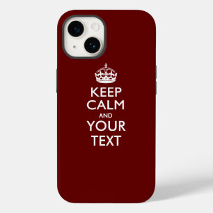 Coque Pour iPhone 14 KEEP CALM personnalisé et votre texte