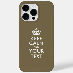 Coque Pour Pour iPhone 14 Pro Max KEEP CALM personnalisé et votre texte