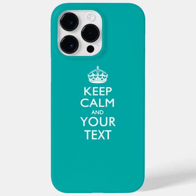 Coques Case-Mate iPhone KEEP CALM personnalisé et votre texte (Verso)