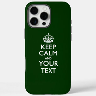 Coques iPhone 16 Pro Max KEEP CALM personnalisé et votre texte