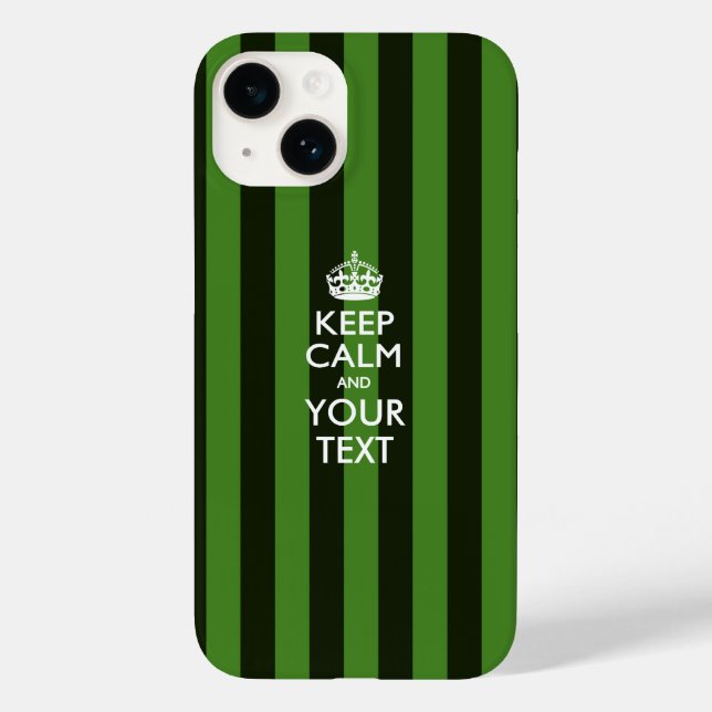 Coques Case-Mate iPhone KEEP CALM personnalisé et votre texte (Verso)