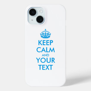 Coque Pour iPhone 15 KEEP CALM personnalisé et votre texte