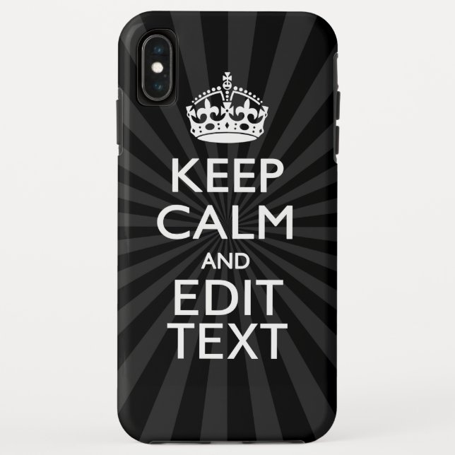 Coques Case-Mate iPhone KEEP CALM personnalisé et votre texte Créatif (Dos)