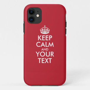 Etui iPhone Case-Mate KEEP CALM personnalisé et VOTRE TEXTE - mots blanc