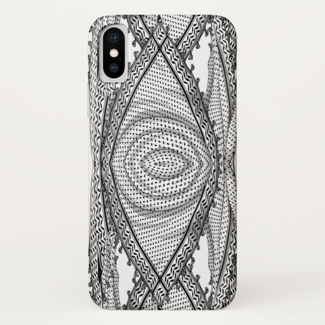 Coques Case-Mate iPhone Keffiyeh Écharpe palestinienne tissu traditionnel (Dos)