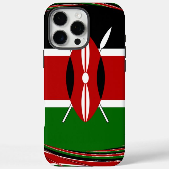 Coques Case-Mate iPhone Kenya Drapeau Art - Patriotique & Design Moderne (Verso)