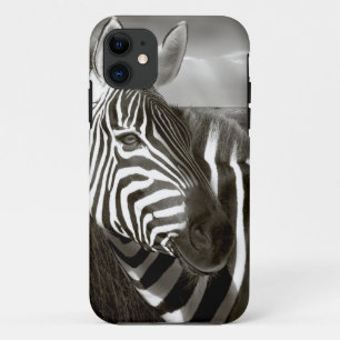 Etui iPhone Case-Mate Kenya. Noir et blanc de zèbre et de plaine.