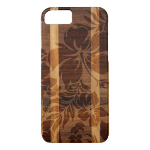 Coque iPhone 8/7 Keokea Beach Faux Wood Surboard