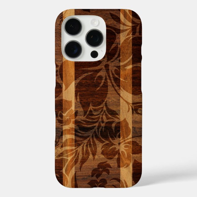 Coques Case-Mate iPhone Keokea Beach Faux Wood Surf à Koa (Verso)