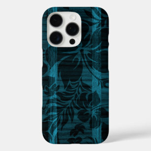 Coques iPhone 16 Pro Keokea Beach Faux Wood Surf en Turquoise
