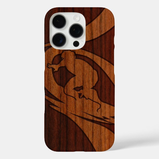 Coques Case-Mate iPhone Kewalos Hawaii Surfer Faux Wood Koa (Verso)