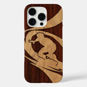 Coques iPhone 16 Pro Kewalos Hawaii Surfer Koa Faux Wood