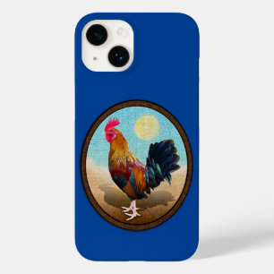 Coque Pour iPhone 14 Key West - Rooster tzigane Vintage ovale