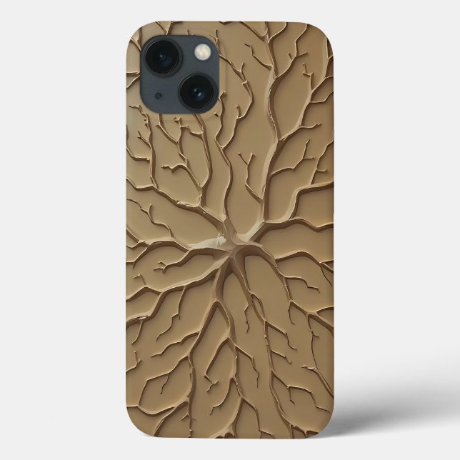 Coques Case-Mate iPhone Khaki Organic Embossed Pattern iPhone Case (Verso)
