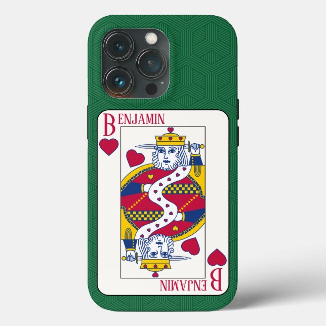 Coques Case-Mate iPhone King of Hearts Nom personnalisé Carte de jeu (Verso)