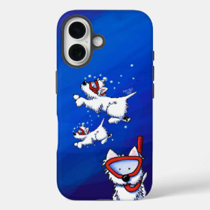 Coque Pour iPhone 16 KiniArt Snorkel Westies