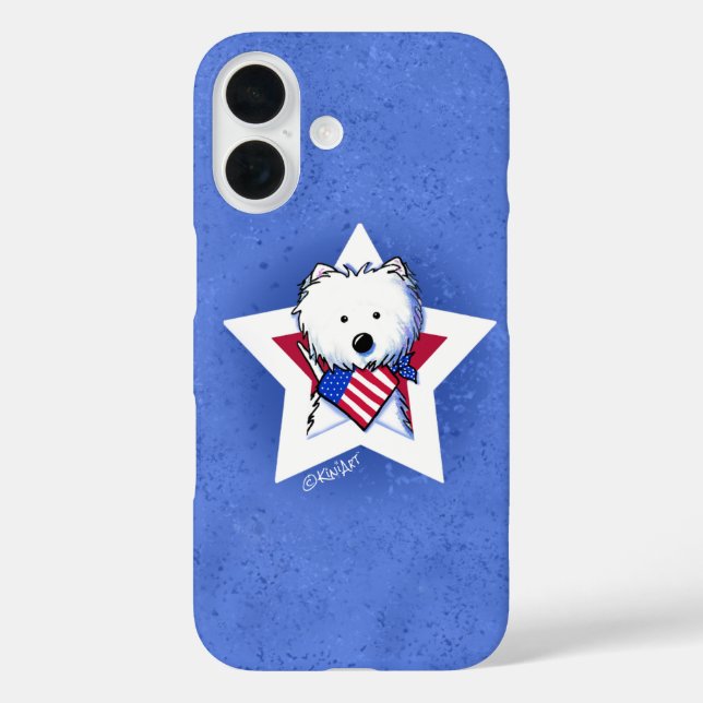 Coques Case-Mate iPhone KiniArt Star Speckled Westie (Verso)