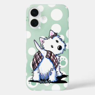 Coque Pour iPhone 16 KiniArt Westie habillé pour tuer