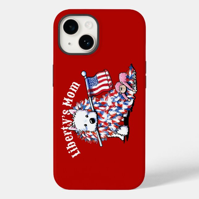 Coques Case-Mate iPhone KiniArt Westie Liberty Portrait (Verso)