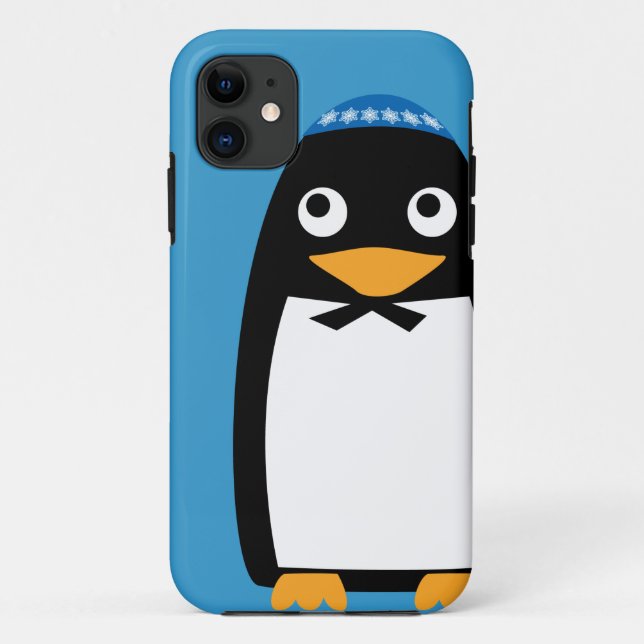 Coques Case-Mate iPhone Kippa juive heureuse de pingouin de Hanoukka (Dos)
