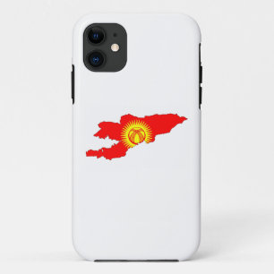 Coque Case-Mate Pour iPhone kirghizstan drapeau du pays forme silhouette