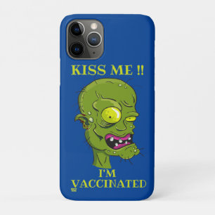 Case-Mate iPhone Case "KISS ME, JE SUIS VACCINÉ" drôle