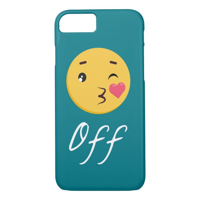 Coques Case-Mate iPhone Kiss Off Emoji Funny Trendy Populaire Cute (Dos)
