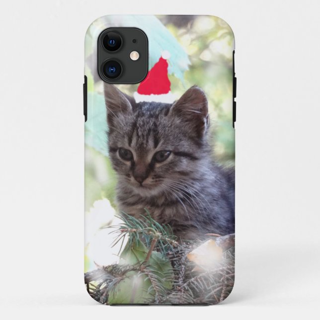 Coques Case-Mate iPhone Kitten Christmas iPhone 5/5S, à peine là (Dos)